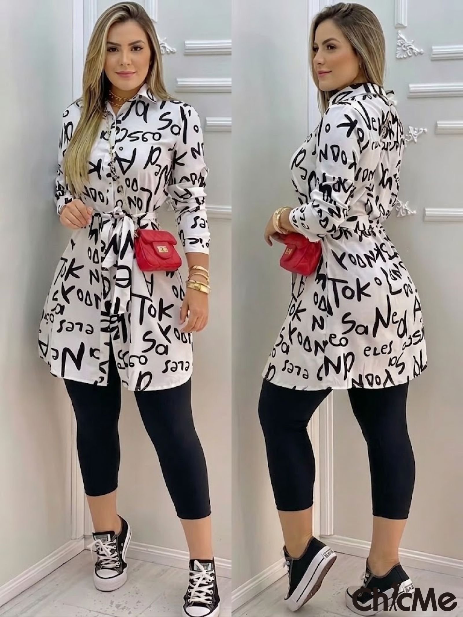Robe Chemise عصرية - ثوب كريب Top Qualité